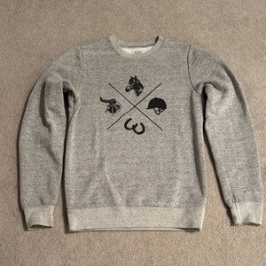 Spiced Equestrian Stylish English Heather Gray Sweatshirt Small made in Canada